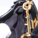FENDI Micro Peek A Boo Hand Bag Shearing Black Gold Auth ka5035M-25