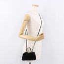 FENDI Micro Peek A Boo Hand Bag Shearing Black Gold Auth ka5035M-28