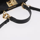 FENDI Micro Peek A Boo Hand Bag Shearing Black Gold Auth ka5035M-7