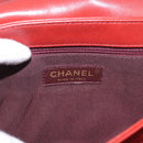 CHANEL Matelasse Chain Shoulder Bag Lamb Skin Red Gold CC Auth ka5036M-19
