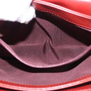 CHANEL Matelasse Chain Shoulder Bag Lamb Skin Red Gold CC Auth ka5036M-24
