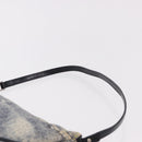 Christian Dior Saddle Pouch Accessory Pouch Denim Blue Silver Auth ka5037V-14