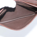 CELINE Shoulder Bag Leather Brown Gold Auth ka5038-11