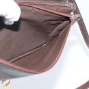 CELINE Shoulder Bag Leather Brown Gold Auth ka5038-19