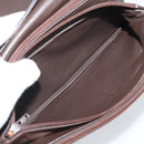 CELINE Shoulder Bag Leather Brown Gold Auth ka5038-12