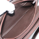 CELINE Shoulder Bag Leather Brown Gold Auth ka5038-21