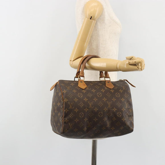 LOUIS VUITTON Monogram Speedy 30 Hand Bag M41526 LV Auth ka5039