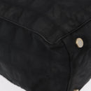 CHANEL New Travel Line Tote Bag Nylon Black gold CC Auth ka504-11