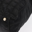 CHANEL New Travel Line Tote Bag Nylon Black gold CC Auth ka504-12