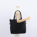 CHANEL New Travel Line Tote Bag Nylon Black gold CC Auth ka504-23