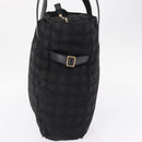 CHANEL New Travel Line Tote Bag Nylon Black gold CC Auth ka504-4