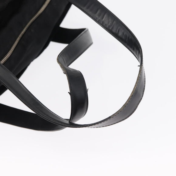 CHANEL New Travel Line Tote Bag Nylon Black gold CC Auth ka504