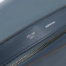 CELINE Trapeze Hand Bag Suede Leather 2way Blue Gold Auth ka5040-18