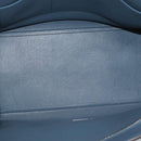 CELINE Trapeze Hand Bag Suede Leather 2way Blue Gold Auth ka5040-21