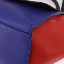 CELINE Trapeze Hand Bag Leather 2way Red Black Auth ka5041A-17