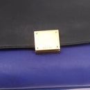 CELINE Trapeze Hand Bag Leather 2way Red Black Auth ka5041A-21