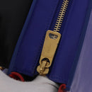 CELINE Trapeze Hand Bag Leather 2way Red Black Auth ka5041A-10