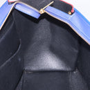 CELINE Trapeze Hand Bag Leather 2way Red Black Auth ka5041A-24