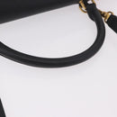 CELINE Trapeze Hand Bag Leather 2way Red Black Auth ka5041A-7