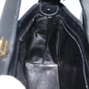 GUCCI Hand Bag Leather Black Gold Auth ka5042-17