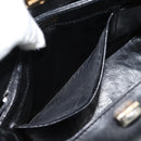 GUCCI Hand Bag Leather Black Gold Auth ka5042-18
