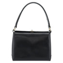 GUCCI Hand Bag Leather Black Gold Auth ka5042-2