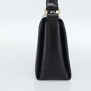 GUCCI Hand Bag Leather Black Gold Auth ka5042-4