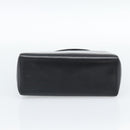 GUCCI Hand Bag Leather Black Gold Auth ka5042-9