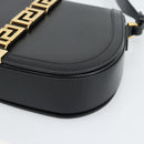 VERSACE Shoulder Bag Leather Black Gold Auth ka5043SAM-15