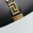 VERSACE Shoulder Bag Leather Black Gold Auth ka5043SAM-8