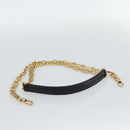 VERSACE Shoulder Bag Leather Black Gold Auth ka5043SAM-22