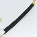 VERSACE Shoulder Bag Leather Black Gold Auth ka5043SAM-25