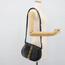 VERSACE Shoulder Bag Leather Black Gold Auth ka5043SAM-26