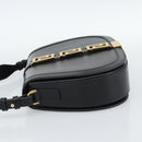 VERSACE Shoulder Bag Leather Black Gold Auth ka5043SAM-3
