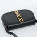 VERSACE Shoulder Bag Leather Black Gold Auth ka5043SAM-6