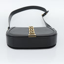 VERSACE Shoulder Bag Leather Black Gold Auth ka5043SAM-5