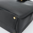 Salvatore Ferragamo Vala Shoulder Bag Leather Black Gold Auth ka5045-9