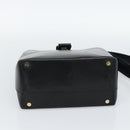 Salvatore Ferragamo Vala Shoulder Bag Leather Black Gold Auth ka5045-5