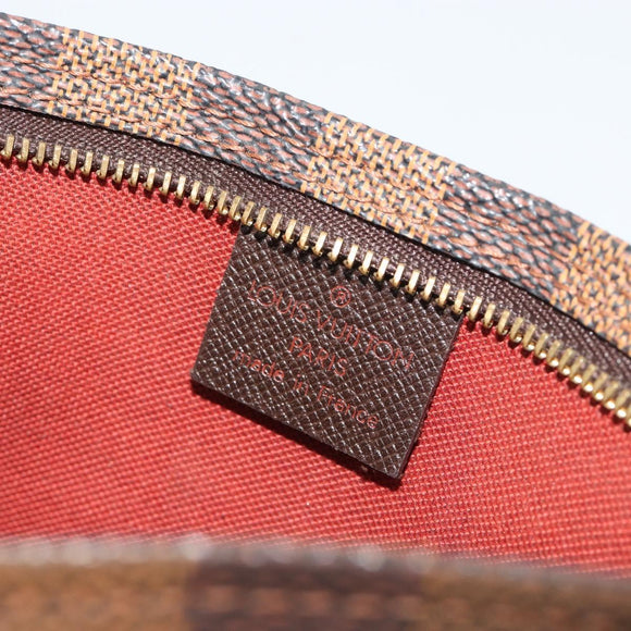LOUIS VUITTON Damier Ebene Trousse Make Up Pouch N51982 LV Auth ka5046