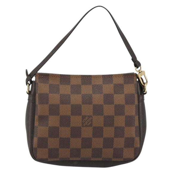 LOUIS VUITTON Damier Ebene Trousse Make Up Pouch N51982 LV Auth ka5046