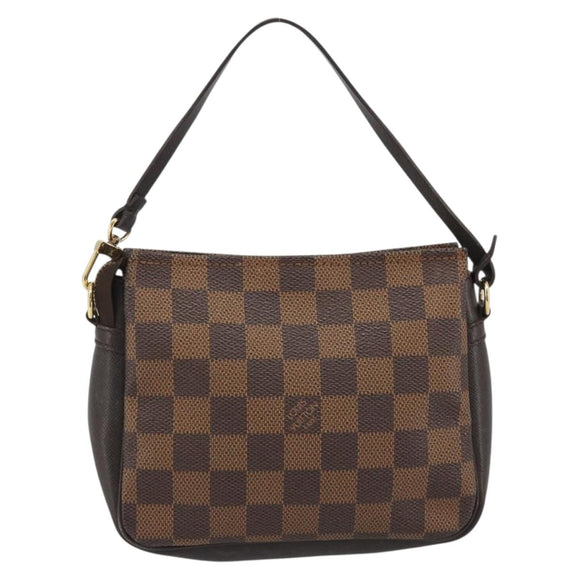 LOUIS VUITTON Damier Ebene Trousse Make Up Pouch N51982 LV Auth ka5046