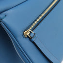 Salvatore Ferragamo Gancini Hand Bag Leather 2way Blue Gold Auth ka5047A-25
