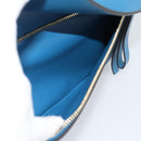 Salvatore Ferragamo Gancini Hand Bag Leather 2way Blue Gold Auth ka5047A-26