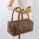 GUCCI GG Canvas Boston Bag Beige Gold Auth ka5051-24