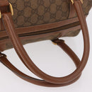 GUCCI GG Canvas Boston Bag Beige Gold Auth ka5051-8