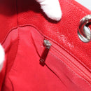 CHANEL Matelasse Chain Shoulder Bag Caviar Skin Red Silver CC Auth ka5052A-19