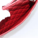 CHANEL Matelasse Chain Shoulder Bag Caviar Skin Red Silver CC Auth ka5052A-26