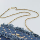 VALENTINO Hand Bag Denim 2way Blue Gold Auth ka5054M-14
