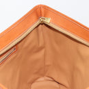 CELINE Macadam Canvas Boston Bag PVC Leather Brown Gold Auth ka5055A-19