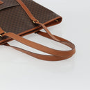 CELINE Macadam Canvas Boston Bag PVC Leather Brown Gold Auth ka5055A-7